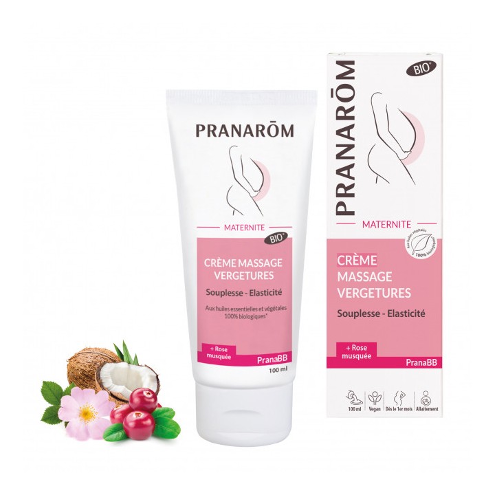 Pranarôm PranaBB Crème massage anti-vergetures Bio - 100ml