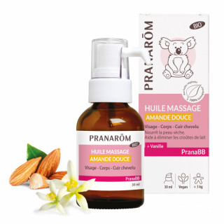 Pranarôm PranaBB Huile massage amande douce Bio - 30ml