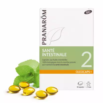 Pranarôm Oléocaps+ 2 Santé intestinale Bio - 30 capsules