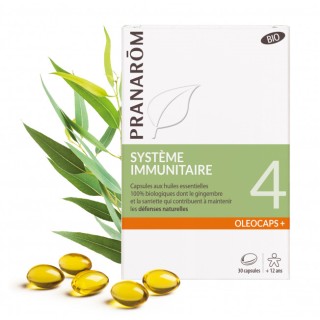 Pranarôm Oléocaps+ 4 Système immunitaire Bio - 30 capsules