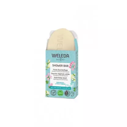 Weleda Savon douche végétale solide Géranium & Litsea Cubeba Bio - 75g