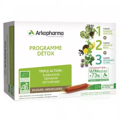 Arkofluides Programme détox Bio - 30 ampoules