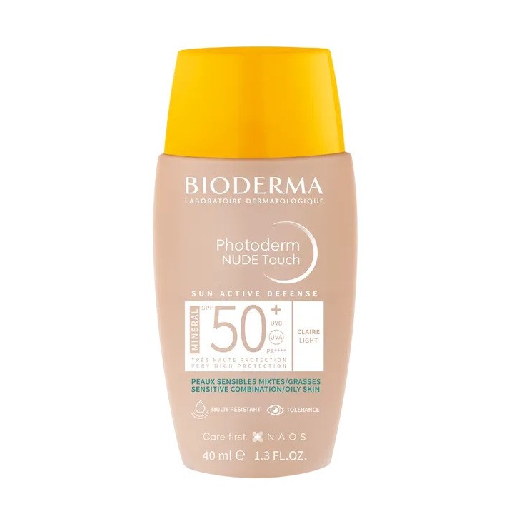 Bioderma Photoderm Nude Touch Soin solaire minéral teinté claire - 40ml