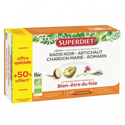 Super Diet Quatuor Bien Etre du Foie Bio 20 ampoules
