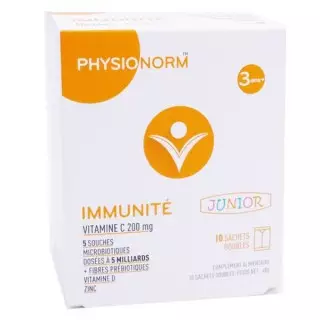 Immubio physionorm immunité junior 10 sachets
