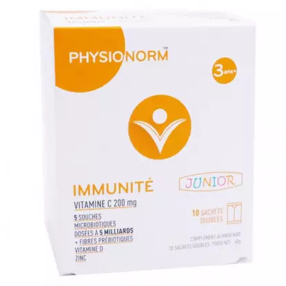 Immubio physionorm immunité junior 10 sachets