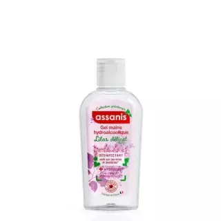 Assanis Gel hydroalcoolique sans rinçage mains - Senteur lilas délicat - 80ml