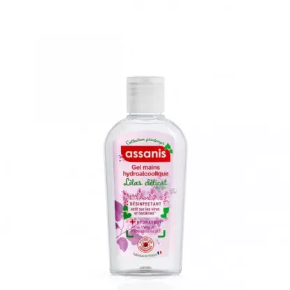 Assanis Gel hydroalcoolique sans rinçage mains - Senteur lilas délicat - 80ml