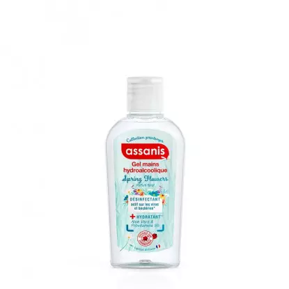 Assanis Gel hydroalcoolique sans rinçage mains - Senteur Spring Flowers - 80ml