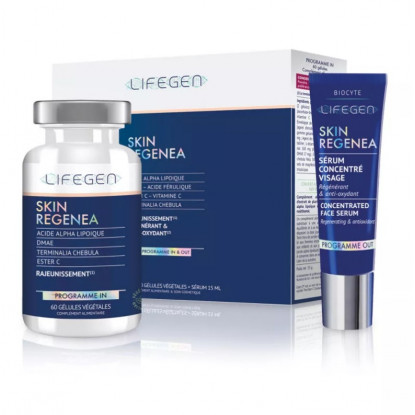 Biocyte Lifegen Coffret Skin Regenea IN & OUT - 60 gélules + 1 sérum de 15ml