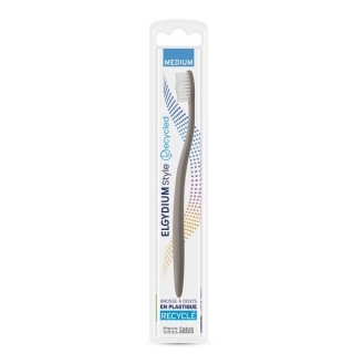 Elgydium Brosse à dents Style 100% recyclée - Médium