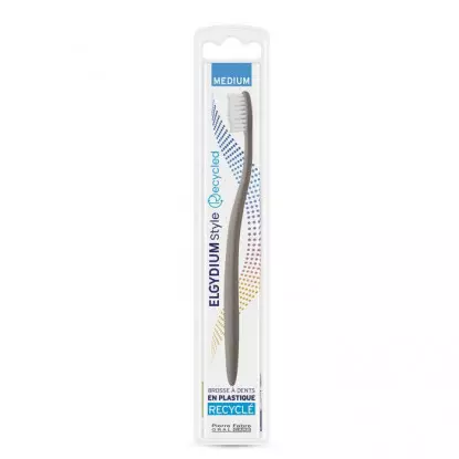 Elgydium Brosse à dents Style 100% recyclée - Médium