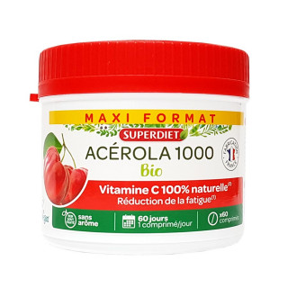 Super Diet Acérola 1000 Bio - 60 comprimés à croquer