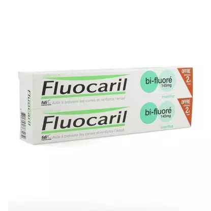 Fluocaril Dentifrice bi-fluoré à la menthe 145mg - 2 x 75ml
