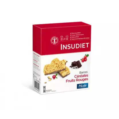 Insudiet Barre céréales fruits rouges - 6 barres