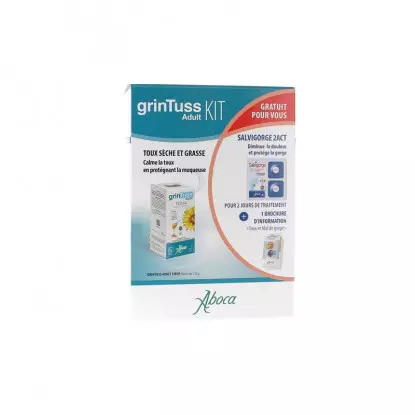 Aboca Kit Grintuss adulte toux sèche et grasse - 1 sirop + 20 comprimés à sucer