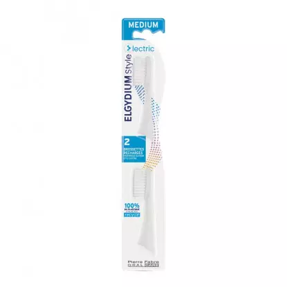 Elgydium Style Electric Brossettes de rechange souple x 2