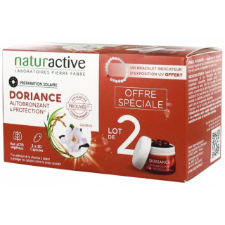 Naturactive Doriance Autobronzant & protection Lot de 2 x 30 capsules + Bracelet Offert