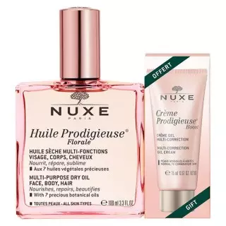 Nuxe Huile prodigieuse florale 100ml + Crème Boost 15ml Offerte