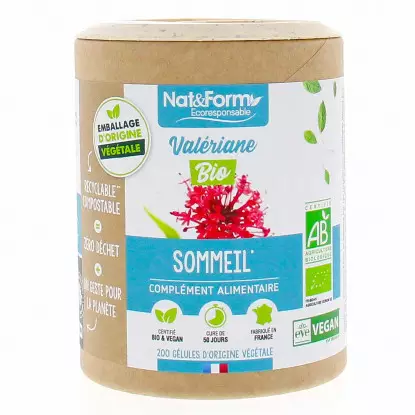 Nat&Form Valériane Bio 200 gélules