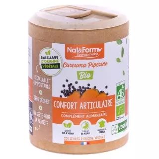 Nat&Form Curcuma piperine Bio 200gélules