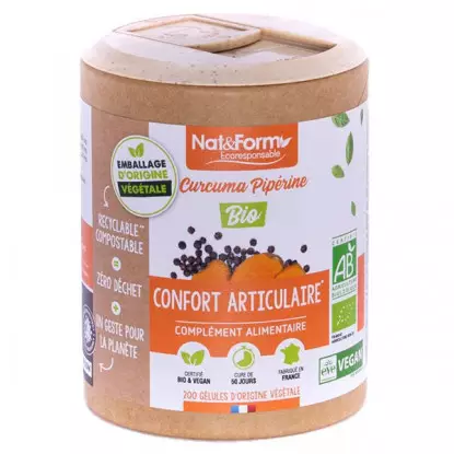 Nat&Form Curcuma piperine Bio 200gélules