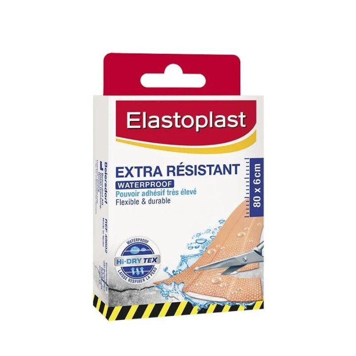 Elastoplast Waterproof extra résistant - 8 bandes de 10 x 6 cm