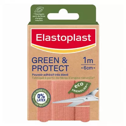 Elastoplast Green & Protect Bande à découper tissu - 10 x 6 cm