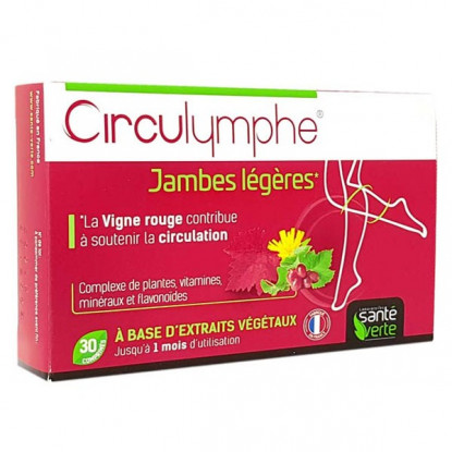Santé Verte Circulymphe jambes légères - 30 comprimés
