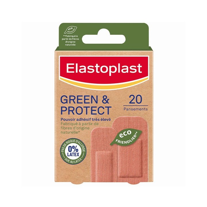 Elastoplast Green & Protect Pansement tissu - 20 pansements