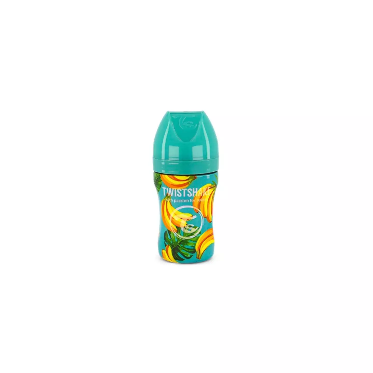 Twistshake Lot De 2 Biberons Anti-Coliques 260ml Avec Récipient Lait En Poudre Et Mélangeur - Tétine Silicone Débit Moyen - Gris - Dès 2 Mois