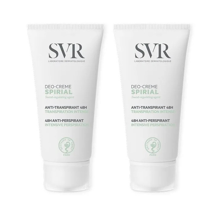 SVR Spirial Déo-crème anti-transpirant intense 48H - Lot de 2 x 50ml
