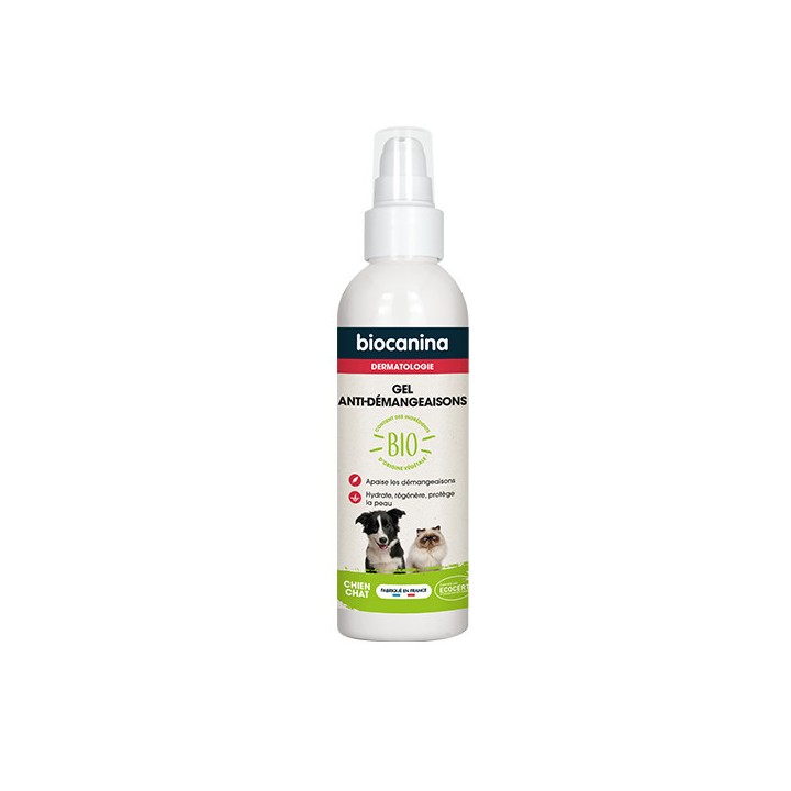 Biocanina Gel anti-démangeaisons chien et chat Bio - 125ml