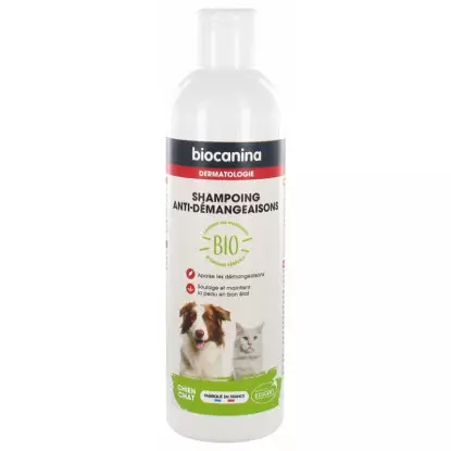 Biocanina Shampoing anti-démangeaisons chien et chat Bio - 240ml