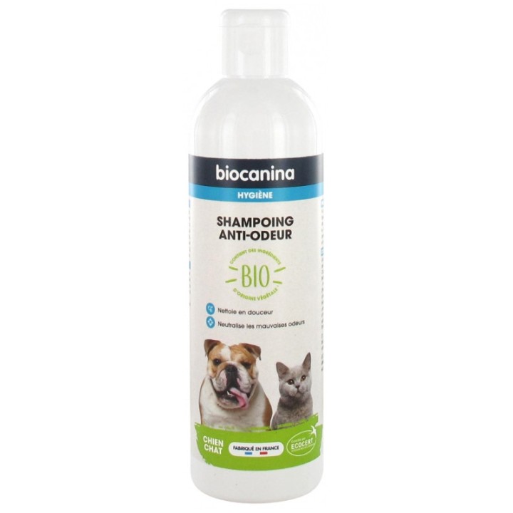 Biocanina Shampoing anti-odeurs chien et chat Bio - 240ml