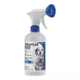 Frontline Spray anti-puces et tiques chiens et chats - 500ml