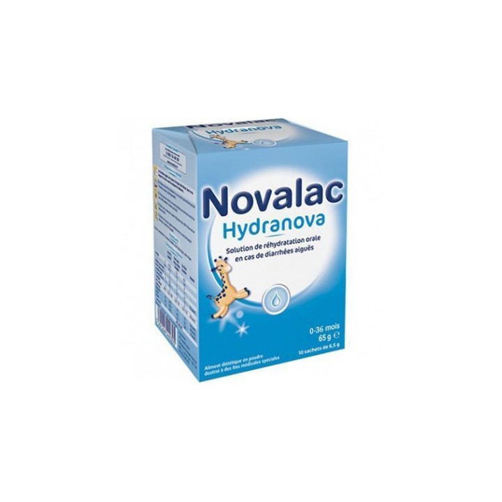 Novalac Hydranova Solution de réhydratation orale - 10 sachets