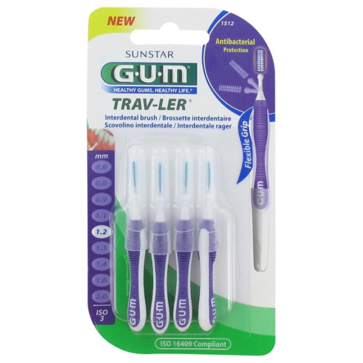 Gum Brossettes interdentaires Trav-Ler 1,2 mm - x4