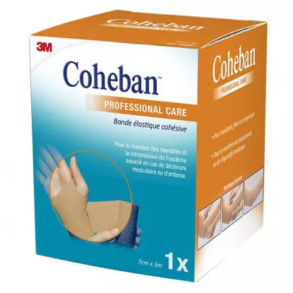 3M Coheban Bande élastique cohésive chair - 7cm x 3m