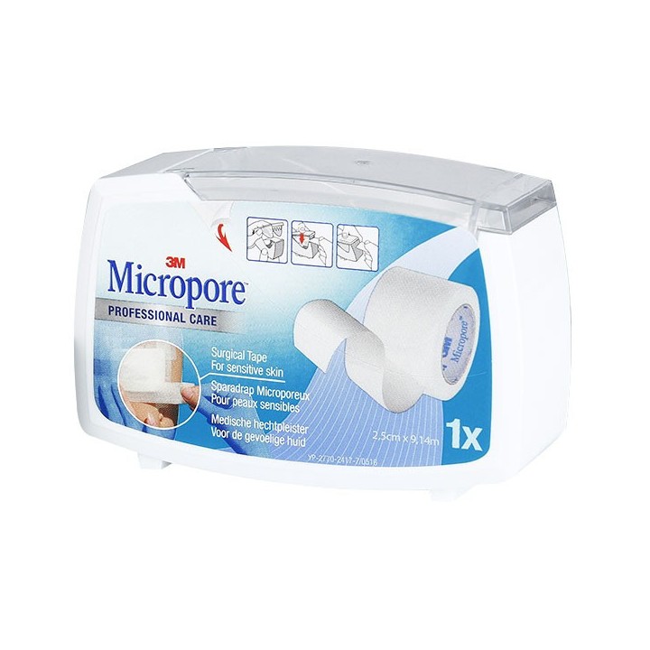 3M Micropore Professional Care Sparadrap microporeux - 2,5cm X 9,14m