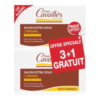 Rogé Cavaillès Savon extra-doux L'Original - 3 x 250g + 1 Gratuit