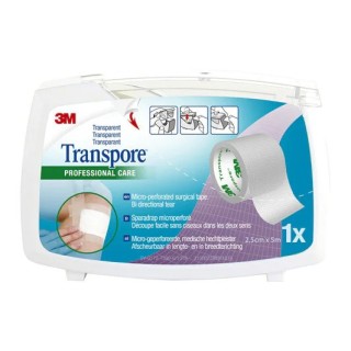 3M Transpore™ Sparadrap standard microperforé - 5m x 2,5cm