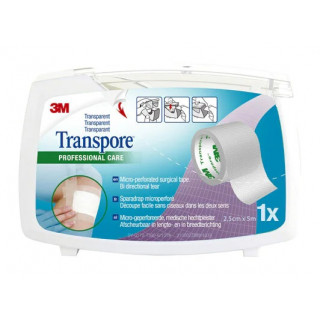 3M Transpore™ Sparadrap standard microperforé - 5m x 2,5cm