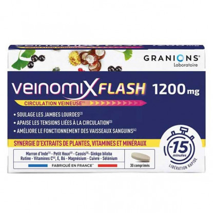 Granions Veinomix Flash 1200mg - 30 comprimés