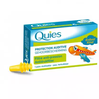 Quies EarPlanes Protection auditive enfants - 1 paire réutilisable