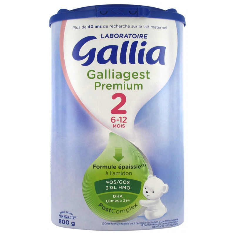 Lait Galliagest Premium 2ᵉ âge Gallia - Bébé de 6 à 12 mois - 800g