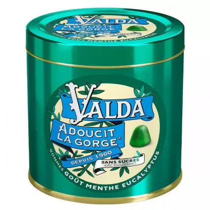 Valda Gommes sans sucres goût menthe eucalyptus - 160g