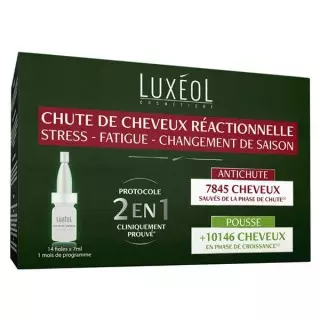 Luxéol Protocole 2 en 1 Chute de cheveux réactionnelle - 14 x 7ml