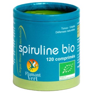 Spiruline Bio Flamant Vert - Tonus, vitalité & défenses naturelles - 120 comprimés