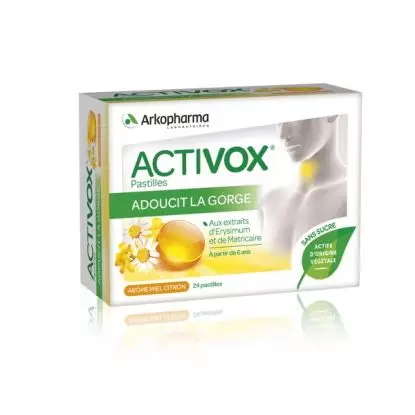 Activox Miel Citron pastilles sans sucre x 24 pastilles